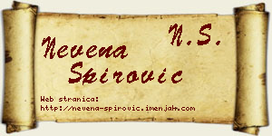 Nevena Špirović vizit kartica